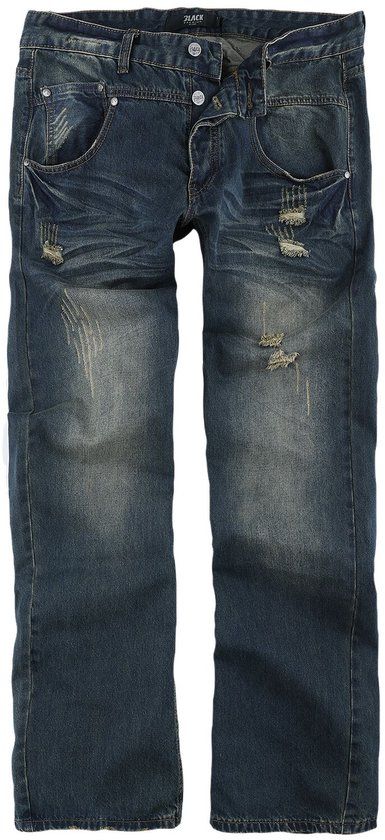 Black Premium by EMP Blauwe destroyed jeans met wassing - Heren - W32L34