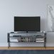 Hanah Home Stijlvol antraciet tv-standaard, 120 cm x 25 cm x 46,6 cm, 100% melamine gecoat particle board, 18 mm dik, wandbevestiging met meerdere planken