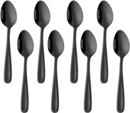 Ibenzoa® Set van 8 RVS Lepels Noir