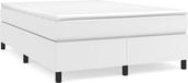 vidaXL Boxspring bed kunstleer wit 140x190 cm