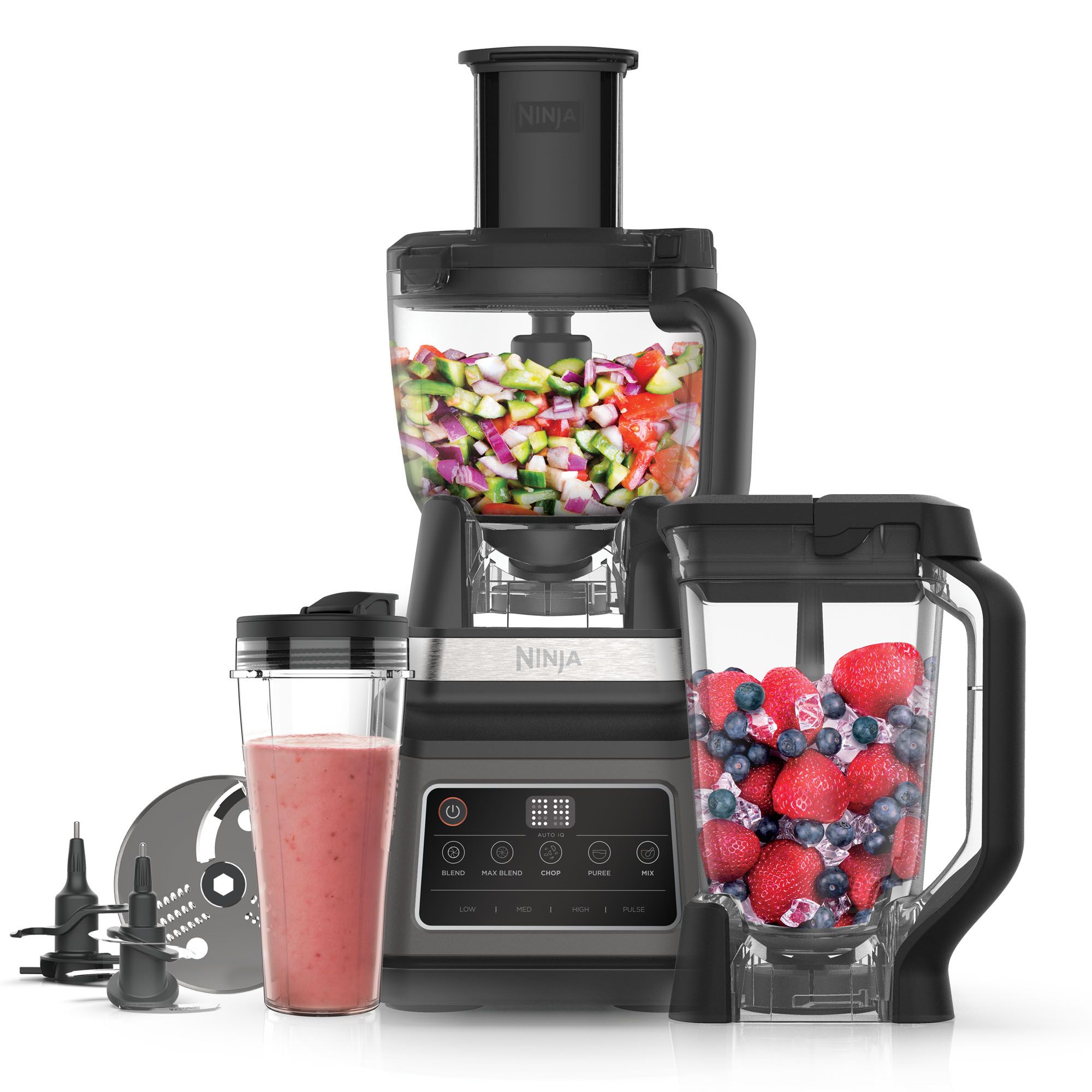 Ninja Foodi 3-in-1 Foodprocessor en Blender - 1200 W - 2.1 Liter - IJsCrusher - BN800EU