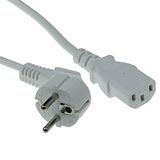 ACT Netsnoer Schuko CEE 7/7 male (haaks) - C13 IEC 60320 wit 1,5 m AK5235