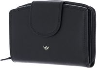 Golden Head Leren portemonnee Polo RFID Protect Damenbörse mit RV 3319 Schwarz zwart