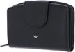 Golden Head Leren portemonnee Polo RFID Protect Damenbörse mit RV 3319 Schwarz zwart