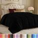 Utopia Bedding All Season 250 GSM Dekbed - Pluche gesiliconiseerde Fiberfill Comforters Queen Size - Doos gestikt (Volledig/Koningin, Zwart)