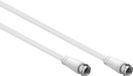 Goobay F (m) - F (m) coaxkabel | >85 dB | CCS | recht | wit | 10 meter