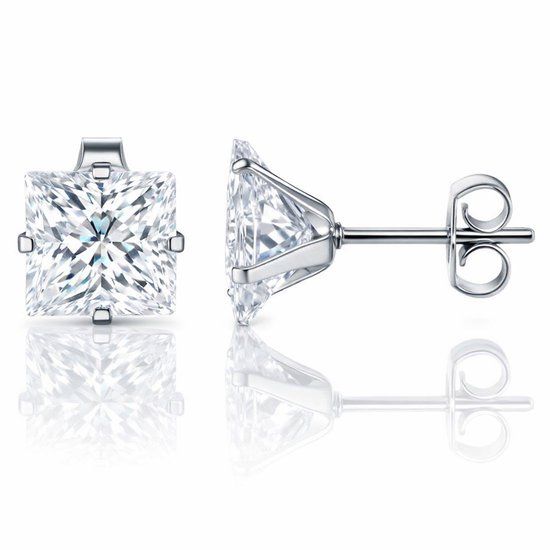 LGT JWLS LGT Jewels Stud oorbellen Edelstaal Classic Transparent 8mm