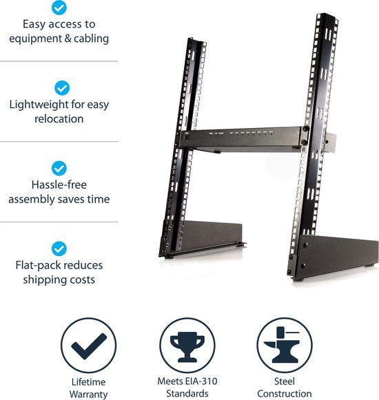 StarTech.com RK12OD - 12U 19 inch Wall-mounted Rack Cabinet - Black