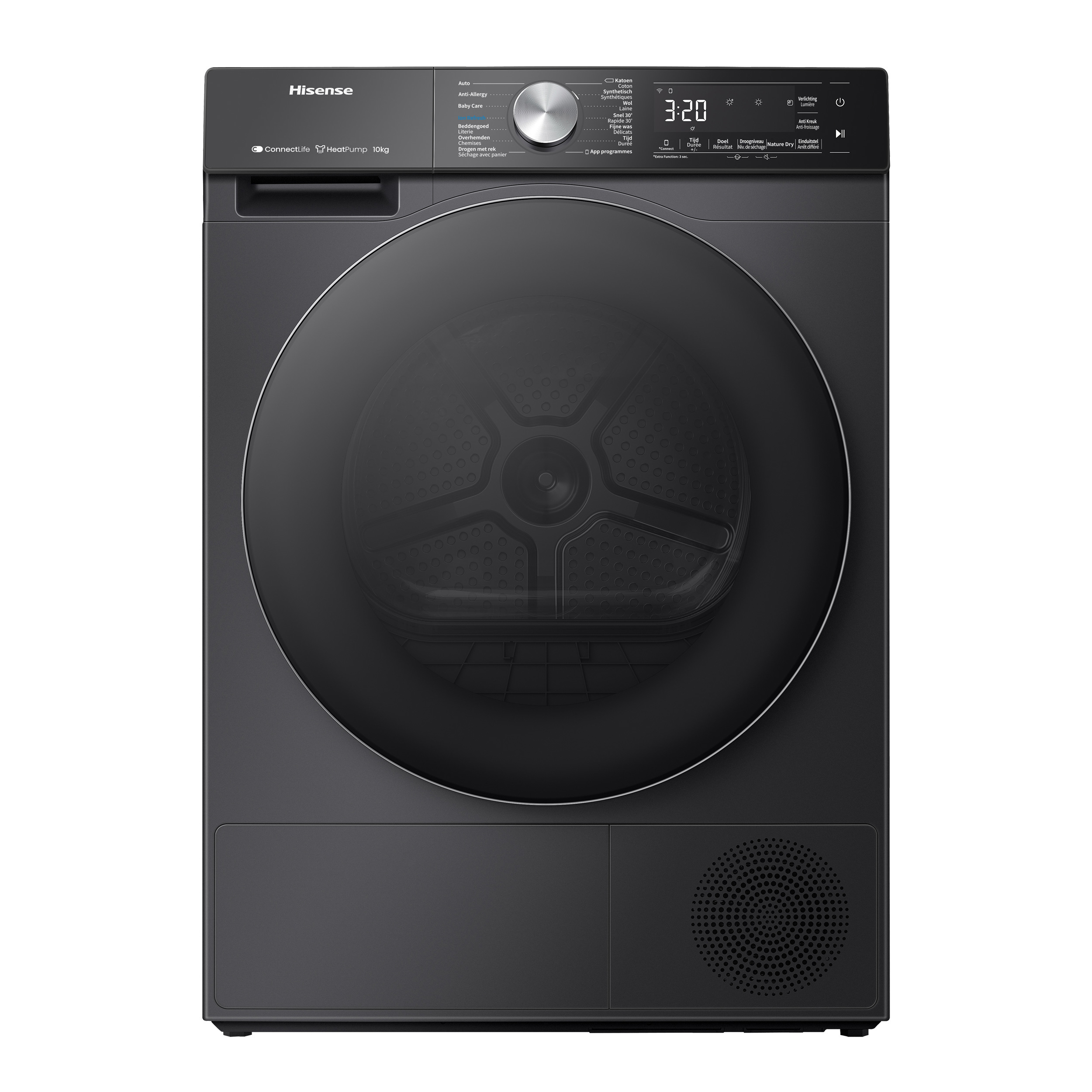 Hisense DH5S102BB - Warmtepompdroger - 10 kg - A+++ - Zwart
