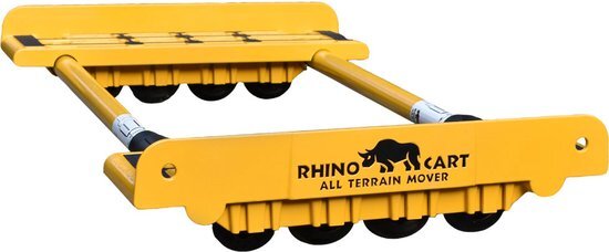 Rhino Cart - Objecten tot 500 kg moeiteloos vervoeren - Meubeltransporter 116 cm breed - Transporthulp voor alle ondergronden - All terrain dolly van gehard staal en polyresin behuizing