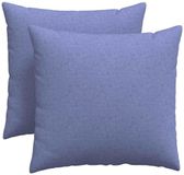 vidaXL - Zitkussens - 2 stuks - Stof - Jeans Blauw - 45 x 45 cm