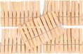 Merkloos Wasknijpers - 50 stuks - 7,5 cm - Hout - Bruin