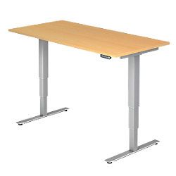 Hammerbacher Zit-sta bureau XDSM16/6/S Beuken 160 x 80 x 62-127 cm