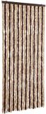 vidaXL Vliegengordijn 90x220 cm Chenille Beige en Lichtbruin
