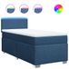 VidaXL Boxspringbed met matras, blauw, 90x200 cm, stof