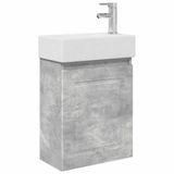 vidaXL Badkamermeubel met kraan Betongrijs 45,5 x 22,5 x 84 cm