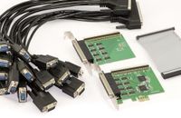 KALEA-INFORMATIQUE PCIe-controllerkaart 16 seriële poorten DB9 COM RS232 UART met chipset EXAR XR17V358