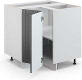Vicco Fame-Line Hoekkast – 80.5 cm, WB Marmer Antraciet landhuis