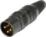 Hicon HI-X3CM-G XLR-connector Stekker, recht Aantal polen: 3 Zwart 1 stuk(s)