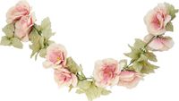 CHAKS Rozen bloemenslinger - kunstplant/bloem - oud roze - 220 cm