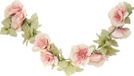CHAKS Rozen bloemenslinger - kunstplant/bloem - oud roze - 220 cm