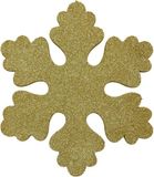 Othmar Decorations Decoratie sneeuwvlok - goud - 25 cm - kunststof - hangdecoratie kerst