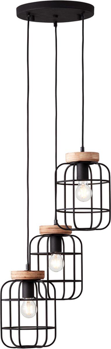 Brilliant GWEN - Hanglamp - Zwart - Metaal - E27 - Ø42 cm