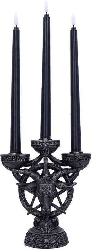 Nemesis Now Baphomet's Radiance Candelabra 46cm Kaarsenstandaard - Zwart