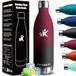 Thermosfles 18/8 roestvrij staal 1000 ml BPA-vrije sportfles vacuüm-geïsoleerde thermosfles lekvrij thermosfles voor school sport camping