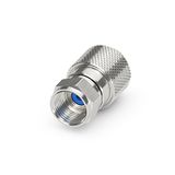 Sonero F-stekker voor satellietkabel, antennekabel, coaxkabel met diameter 6,5-7,5 mm, eenvoudige zelfmontage, chroom, set van 4