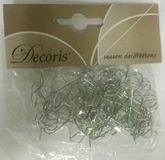 Decoris Kerstbalhaakjes zilver 50 stuks