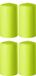Enlightening Candles 4x Lime groene cilinderkaarsen/stompkaarsen 6 x 10 cm 36 branduren