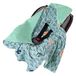 Inbaker Deken 100% katoen 85x85cm met capuchon knuffeldeken voor kinderwagen babyzitje universele dubbelzijdig babydeken buggy autostoel