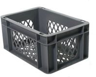 Transport bagage krat mini (grijs) - Fietsmand - 5 l - Kunststof