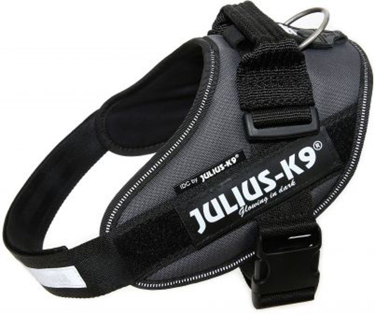 JULIUS K9 IDC Powertuig/Harnas - Maat 0/58-76cm - Antraciet