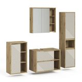 Vicco Badkamermeubelset Viola, Artisanaal eiken, 4 delen