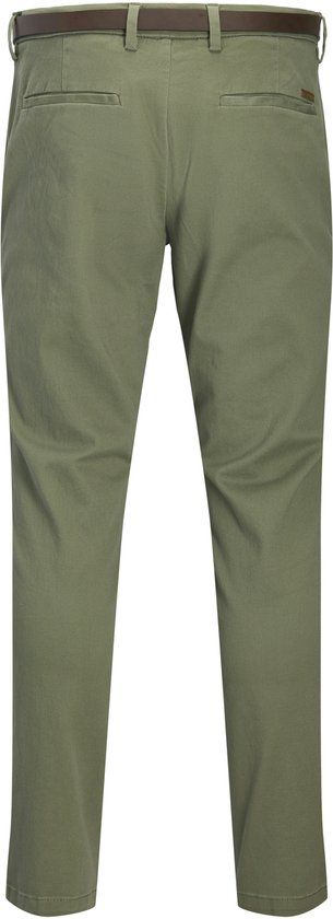 JACK&JONES JPSTMARCO ADAM BELTED CHINO Jongens Broeken Katoen Elastaan Slim Fit Groen