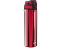 Ion8 Lekvrije Slanke Waterfles, Roestvrij Stalen, 600ml, Rood