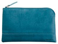 RHODIA 116534C - Etui met Ritssluiting in Imitatieleer - Pauw - Maat S (11 x 17 cm)