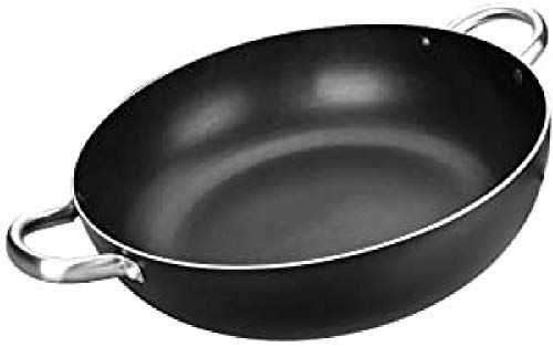 Ibili I-Chef Braadpan - Diep - Met Handgrepen - 36 cm - Zwart/Zilver
