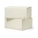 TÔNN furniture Boîte de rangement Pac box Blanc cassé, moyen 30×13,5×22 cm, Lot de 2