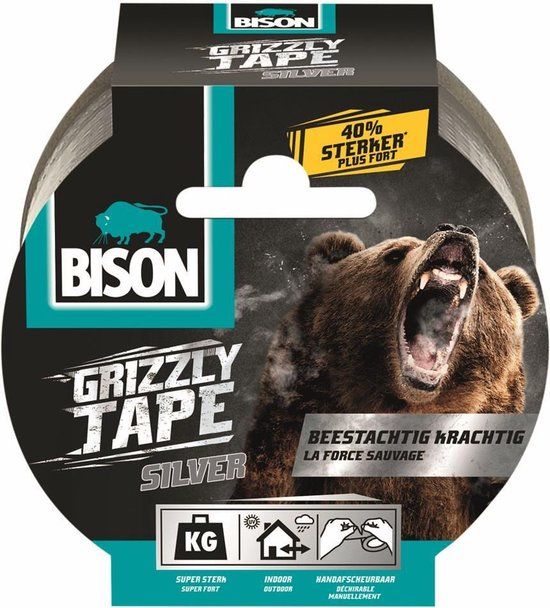 Bison Grizzly Tape® Rol 25 meter x 5cm