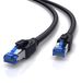 Primewire LAN-kabel, CAT 8, patchkabel, RJ45, netwerkkabel, 40 Gbit/s, S/FTP, dubbele afscherming, vergulde contacten, knikbescherming, achterwaarts compatibel, Ethernet, 3 meter, zwart