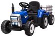 HOMCOM Elektrische tractor, kinderrijdtoestel met MP3-functie, 3-6 km/u, blauw