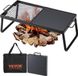 VEVOR Houtskoolbarbecue Opvouwbare Grill Tafelgrill 570 x 285 x 230 mm, 6 kg Belastbaar, Draagbare Reisgrill Outdoor Campinggrill 300 ℃, Grillrooster + Grillplaat voor Tuinfeesten, Picknicks, Terras