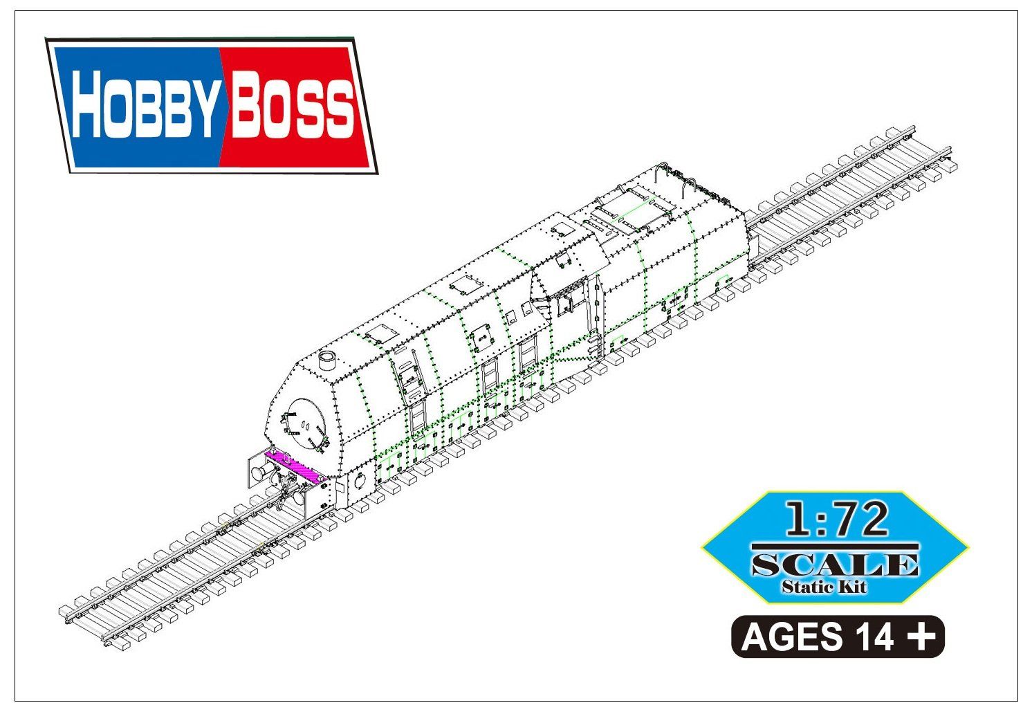 Hobbyboss BR57 German Panzerlok Armoured LocoMotive