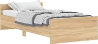 vidaXL Bedframe zonder matras hout sonoma eikenkleurig 100x200 cm