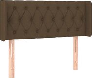 vidaXL Hoofdbord - Stof - Donkerbruin - 93x16x78/88 cm