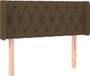 vidaXL Hoofdbord - Stof - Donkerbruin - 93x16x78/88 cm
