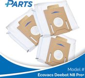 Ecovacs Deebot N8 Pro+ Sacs aspirateur (3 Pièces, alternative Plus.Parts® à D-DB03)